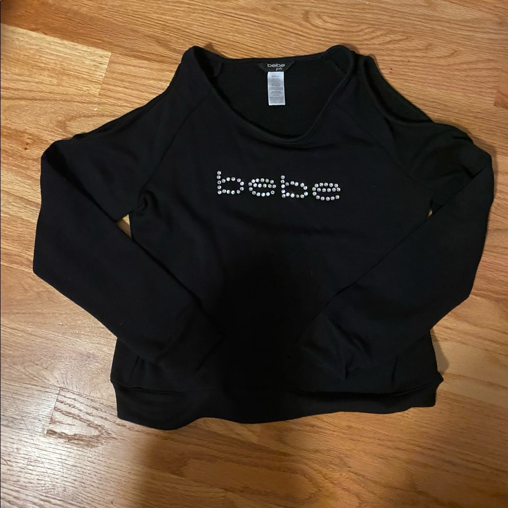 Bebe black and bedazzled shirt